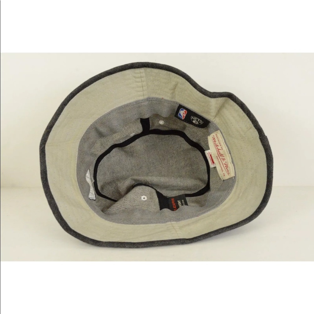 Brooklyn Nets Denim Style Bucket Hat Mitchell Ness - Picture 8 of 8